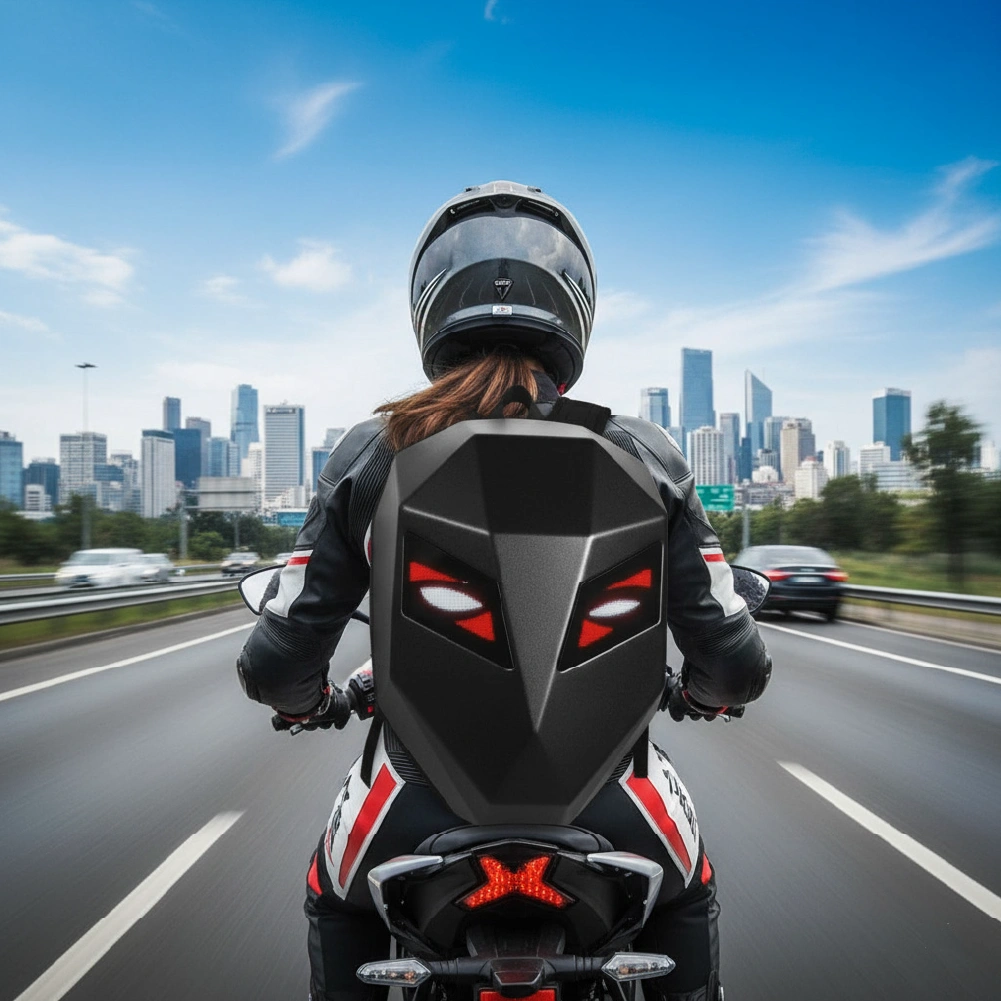 Mochila Biker con Pantalla LED- Chica Pixelia