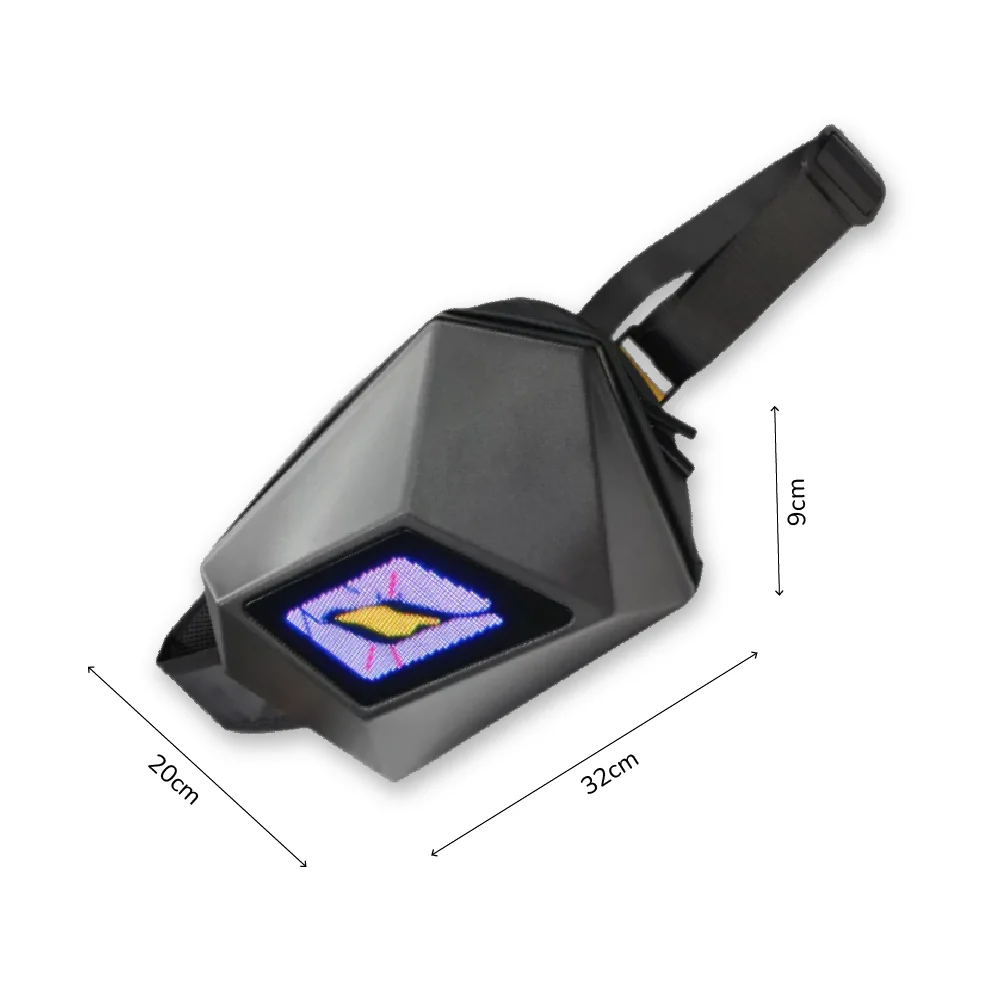 Cangurera Pixelia Personalizable Modelo S1 con sus medidas: 36cm x 9cm x 20cm